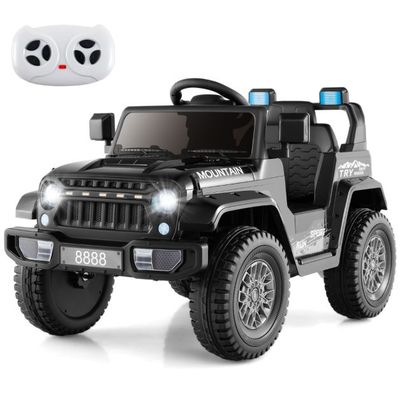 Kinder Elektro Jeep mit Doppelmotor 4-fach-Federung schwarz