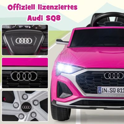 Audi SQ8 Kinderauto 12-V-Elektrofahrzeug mit Fernbedienung rosa