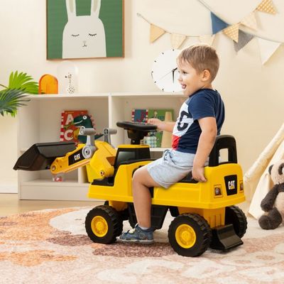 Kinder CAT Bagger mit Stauraum gelb