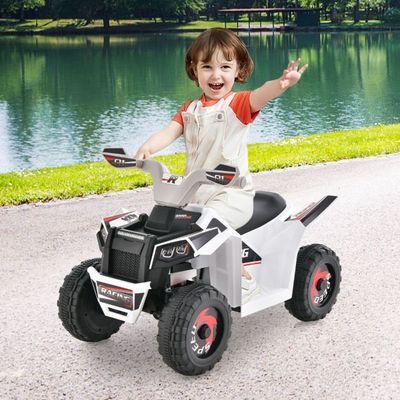 6V Kinder Quad Elektro Kinderquad Mini Elektroquad Weiss