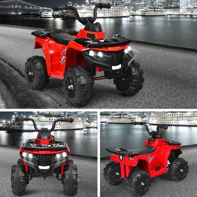6V Elektro Kinderquad mit Musik, MP3, USB und AUX für Jungs und Mädchen 41 x 68,5 x 49,5 cm Rot