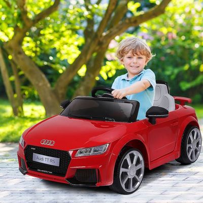 12V Audi TT RS Kinderauto mit 2 Motoren und MP3 und Musik 104 x 63,5 x 45,5 cm rot