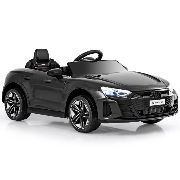 Audi RS Kinder Elektroauto mit 2,4 G Fernbedienung mit Musik und Scheinwerfer Schwarz
