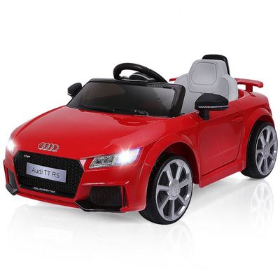 12V Audi TT RS Kinderauto mit 2 Motoren und MP3 und Musik 104 x 63,5 x 45,5 cm rot