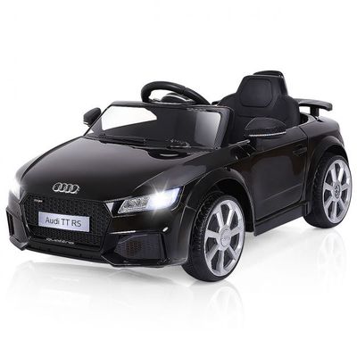 12V Audi TT RS Kinderauto mit 2 Motoren und MP3 und Musik 104 x 63,5 x 45,5 cm schwarz