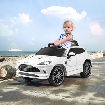 12V Aston Martin DBX elektrisches Kinderauto weiss