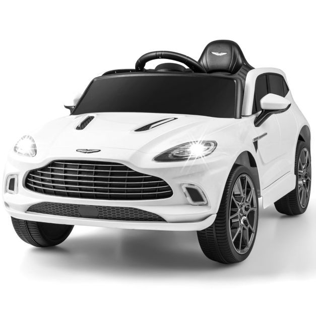 12V Aston Martin DBX elektrisches Kinderauto weiss