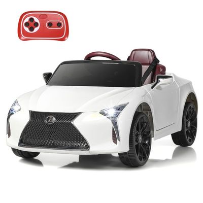 Lexus LC500 Kinder Elektroauto mit 2,4G Fernsteuerung &amp; LED Leuchten &amp; Musik Kinderfahrzeug Weiss
