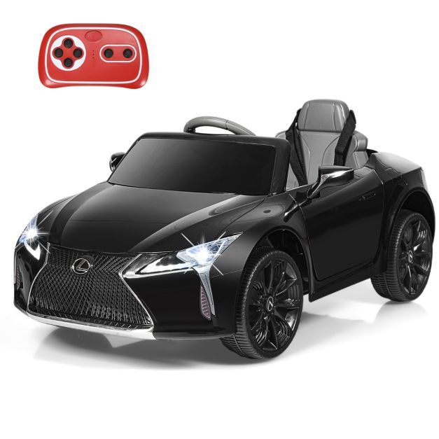 Lexus LC500 Kinder Elektroauto mit 2,4G Fernsteuerung & LED Leuchten & Musik Kinderfahrzeug schwarz Lexus LC500 Kinder Elektroauto mit 2,4G Fernsteuerung & LED Leuchten & Musik Kinderfahrzeug schwarz