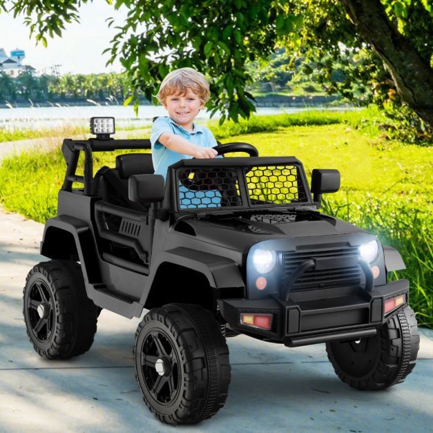 12V SUV Geländewagen Elektrisches Kinderfahrzeug mit Fernbedienung schwarz