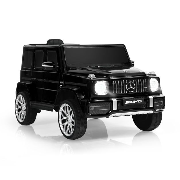 Mercedes Benz G-Klasse Elektroauto mit Musik &amp; Scheinwerfer für Kinder ab 3 Jahre alt schwarz