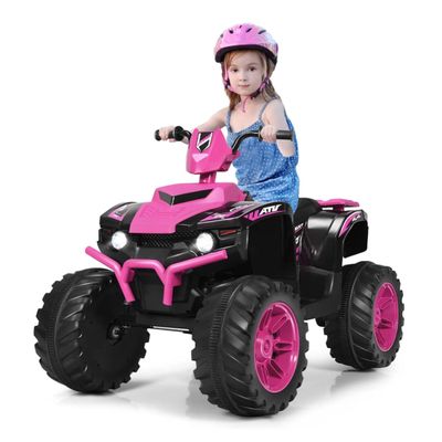 12V Elektro Kinderquad mit Scheinwerfer Mini Elektroquad rosa