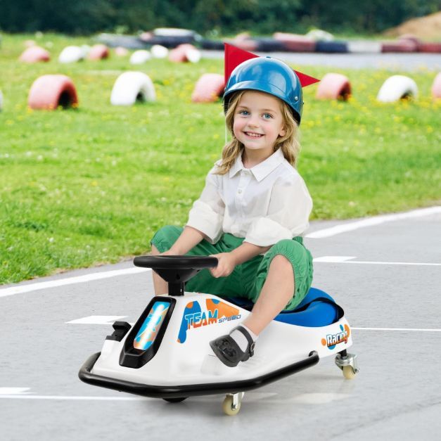 Elektrisches Gokart für Kinder 24-V-Driftauto für Kinder mit 360°-Drehung Rennauto Blau