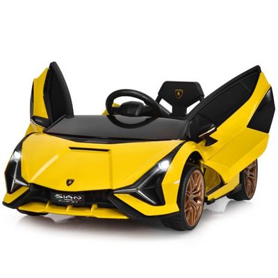 Kinderauto Lamborghini 12V Elektrofahrzeug Kinderfahrzeug 108 x 64 x 41 cm Gelb