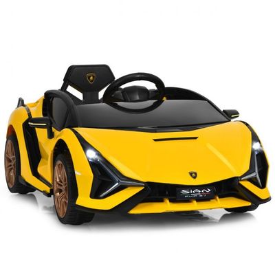 Kinderauto Lamborghini 12V Elektrofahrzeug Kinderfahrzeug 108 x 64 x 41 cm Gelb