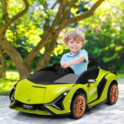 2V Lamborghini Kinder Elektroauto mit 2,4G-Fernbedienung Kinderauto 3-5km/h mit MP3 Grün
