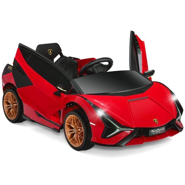 2V Lamborghini Kinder Elektroauto mit 2,4G-Fernbedienung Kinderauto 3-5km/h mit MP3 rot