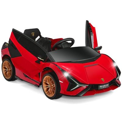 2V Lamborghini Kinder Elektroauto mit 2,4G-Fernbedienung Kinderauto 3-5km/h mit MP3 rot
