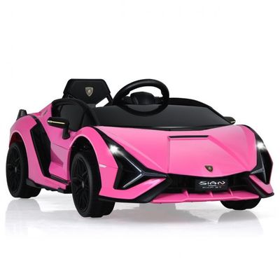 Kinderauto Lamborghini 12V Elektrofahrzeug Kinderfahrzeug 108 x 64 x 41 cm rosa