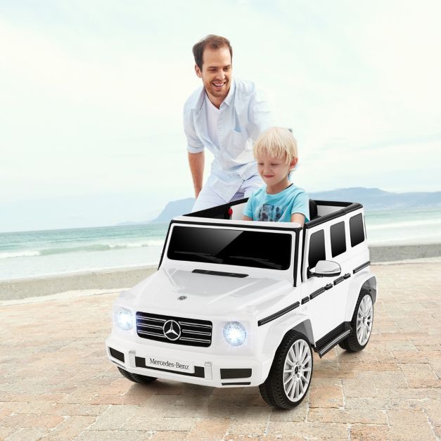 Elektroauto für Kinder Mercedes Benz G500 Kinderauto Elektro mit Fernsteuerung Weiss