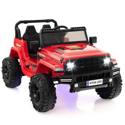 24V 2 Sitzer Kinder Elektroauto mit Fernbedienung &amp; Musik &amp; Hupe &amp; LED-Leuchten Kinderauto rot