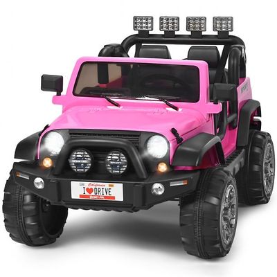 2 Sitzer Kinderauto SUV Geländewagen mit Fernbedienung 3 Gang Elektroauto rosa