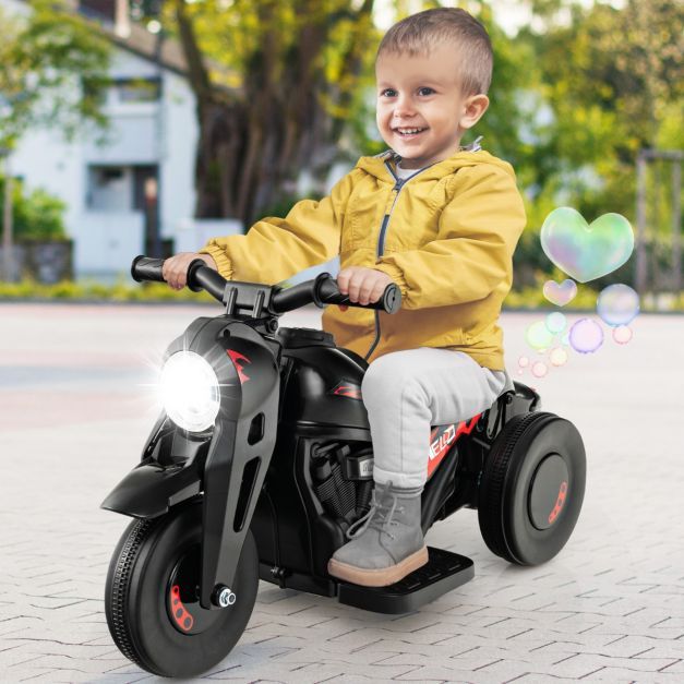 Kinder Motorrad mit Seifenblasenmaschine & Musik & LED Scheinwerfer schwarz