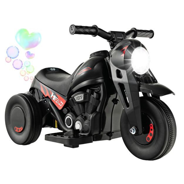 Kinder Motorrad mit Seifenblasenmaschine &amp; Musik &amp; LED Scheinwerfer schwarz