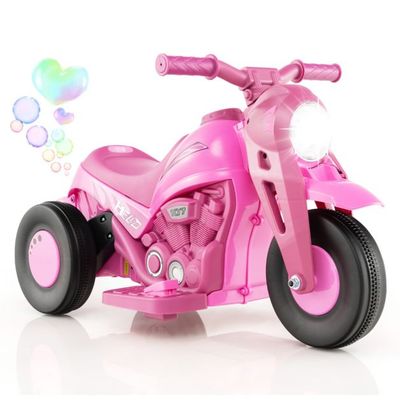 Kinder Motorrad mit Seifenblasenmaschine &amp; Musik &amp; LED Scheinwerfer rosa