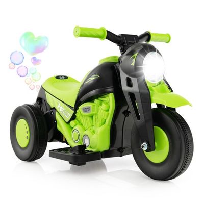 Kinder Motorrad mit Seifenblasenmaschine &amp; Musik &amp; LED Scheinwerfer grün