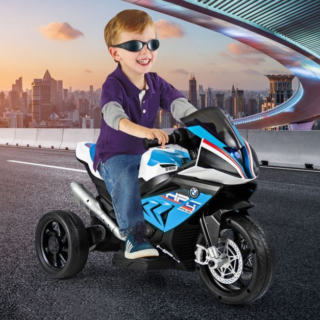 6V Elektro BMW Motorrad mit Musik und Scheinwerfer Trike-Motorrad blau