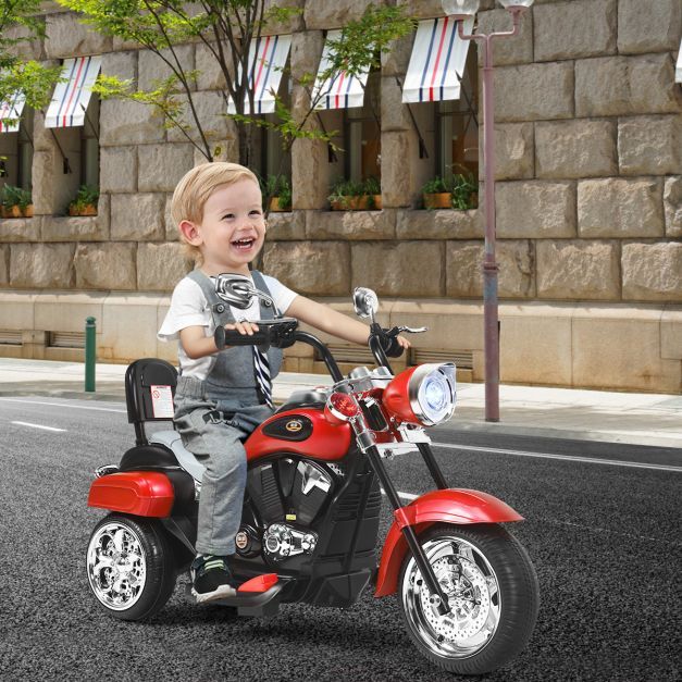6V Elektro Motorrad Trike Chopper mit verstellbaren Scheinwerfer rot