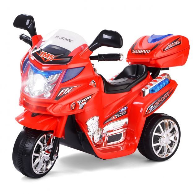 Kinder-Motorrad 6 V Batteriebetriebenes Elektrisches Motorrad 82 x 36 x 52,5 cm rot