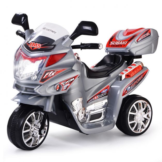 Kinder-Motorrad 6 V Batteriebetriebenes Elektrisches Motorrad 82 x 36 x 52,5 cm grau