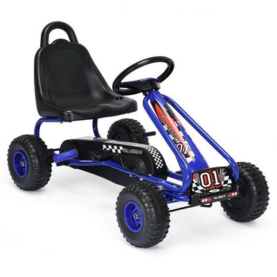 Gokart mit Handbremse bis 30kg für Kinder von 3-6 Blau