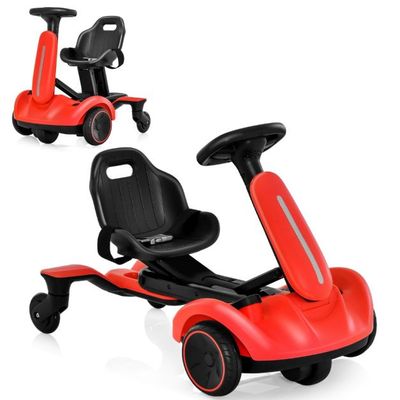 6V Gokart Elektro Driftauto für Kinder Elektro-Gokart mit 2-fach verstellbarem Sitz rot
