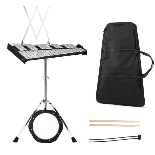 30 Noten Xylophon mit Schlägel &amp; Drumsticks &amp; Ständer Glockenspiel Set