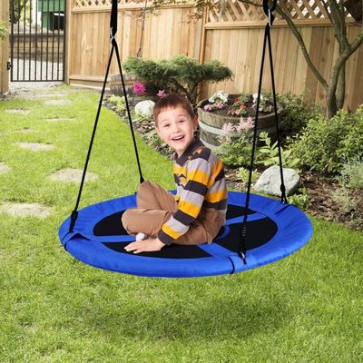 100 cm Nestschaukel Gartenschaukel Outdoor Kinderschaukel bis 150 kg blau
