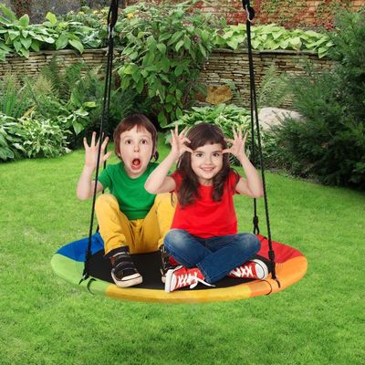 100 cm Nestschaukel Gartenschaukel Outdoor Kinderschaukel bis 150 kg bunt
