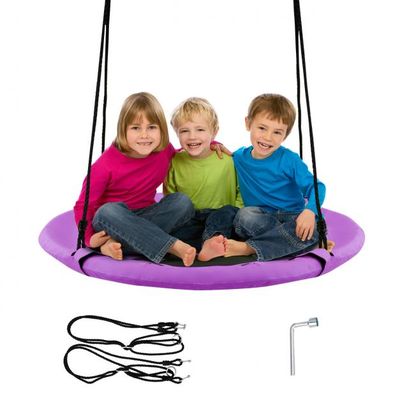 100 cm Nestschaukel Gartenschaukel Outdoor Kinderschaukel bis 150 kg lila