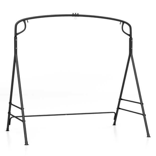 Schaukelgestell aus Metall für Hängebank/Nestschaukel, Schaukelgerüst Schwarz