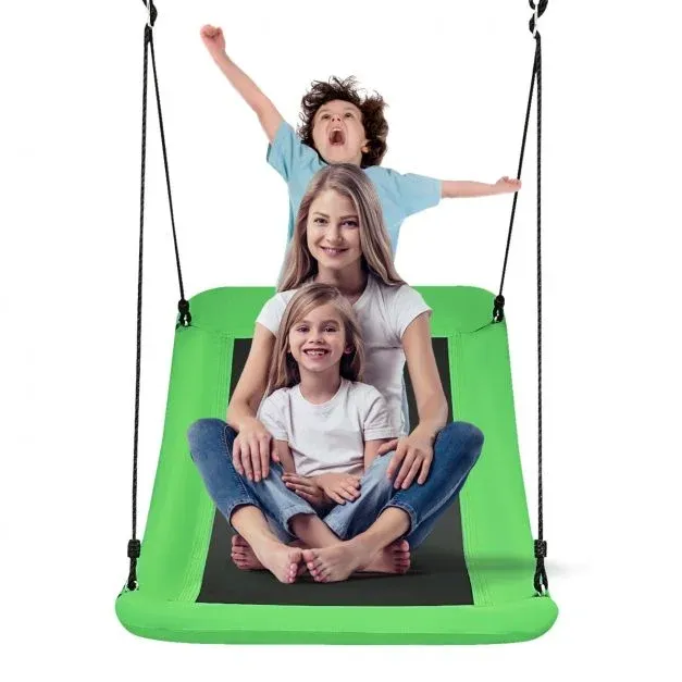 Nestschaukel Outdoor-Schaukel geschwungen Gartenschaukel 83 x 155 cm Grün