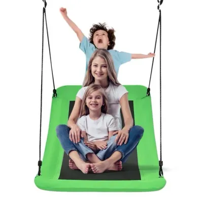 Nestschaukel Outdoor-Schaukel geschwungen Gartenschaukel 83 x 155 cm Grün