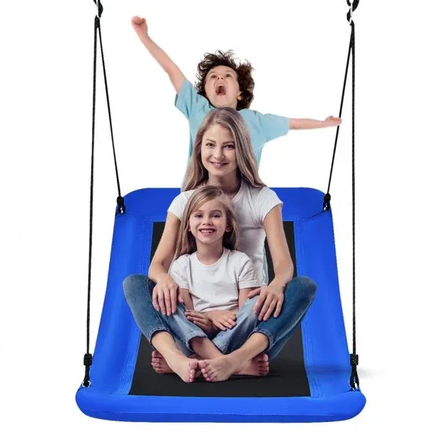 Nestschaukel Outdoor-Schaukel geschwungen Gartenschaukel 83 x 155 cm blau
