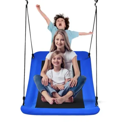 Nestschaukel Outdoor-Schaukel geschwungen Gartenschaukel 83 x 155 cm blau