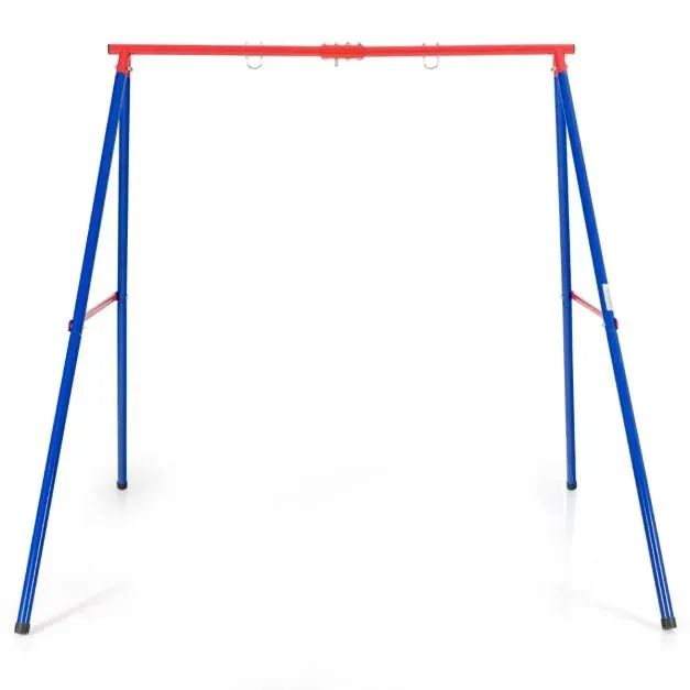 Robustes Metall-Schaukelgestell A-Rahmen Rot + Blau