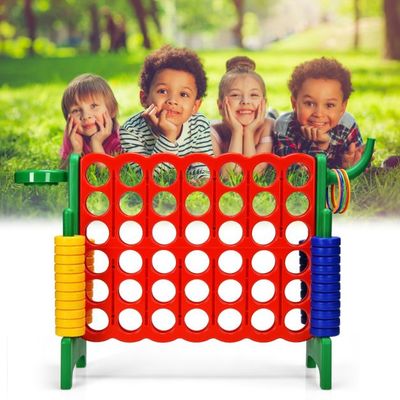Grosses XL 4 Gewinnt Spielset mit Basketballkorb und Wurfspiel grün