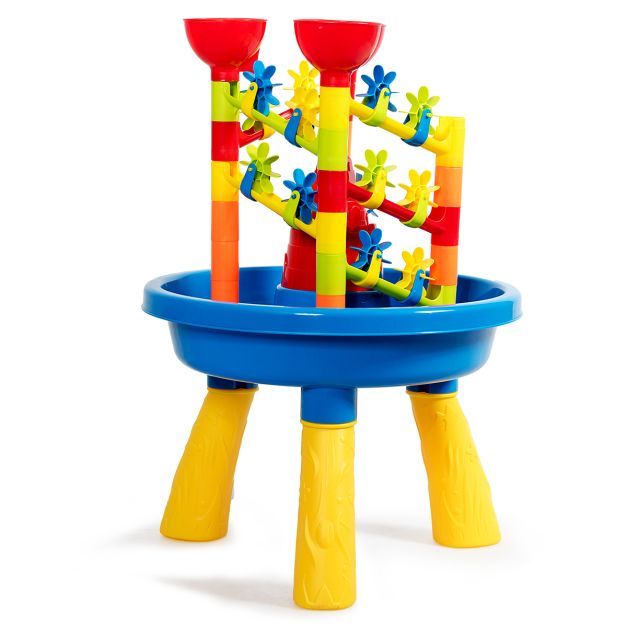 Sandkastentisch 2-in-1 Strandspielzeug Set mit Sandschaufel 46 x 46 x 66 cm