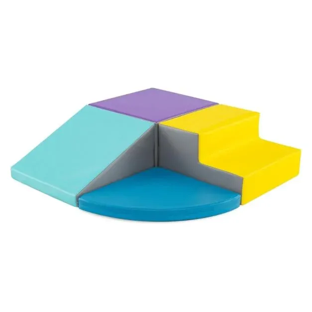 4 TLG. Schaumstoffbausteine zum Toben &amp; Klettern Riesenbausteine Blau + Lila