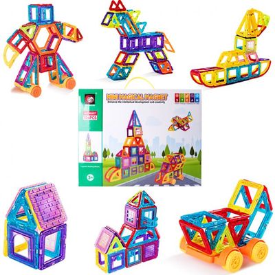 106 Teile Magnetische Bausteine Kleinkinder Magnetspielzeug Bauklötze